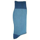 Bassin and Brown Blue Vertical Stripe Midcalf Socks