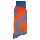Bassin and Brown Blue Vertical Stripe Midcalf Socks