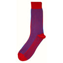 Bassin and Brown Red Vertical Stripe Midcalf Socks