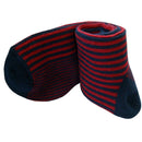Bassin and Brown Navy Vertical Stripe Midcalf Socks
