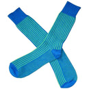 Bassin and Brown Blue Vertical Stripe Socks