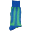 Bassin and Brown Blue Vertical Stripe Socks