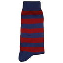 Bassin and Brown Burgundy Hooped Stripe Socks