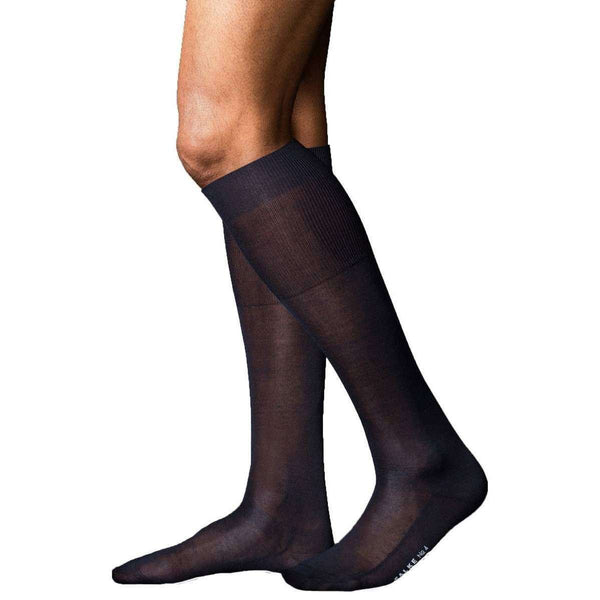 Falke Navy No4 Pure Silk Knee High Socks