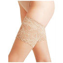 Falke Beige Seidenglatt 15 Den Stay Up Transparent Floral Stockings