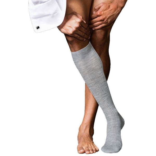 Falke Grey No7 Finest Merino Knee High Socks