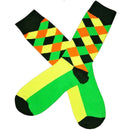 Bassin and Brown Green Diamond Check Socks