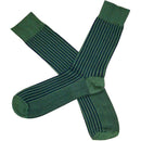 Bassin and Brown Green Vertical Striped Socks