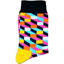 Bassin and Brown Pink Optical Check Socks
