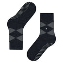 Burlington Black Cosy Argyle Socks