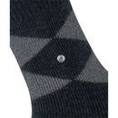 Burlington Black Cosy Argyle Socks