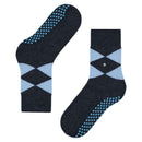 Burlington Blue Cosy Argyle Socks