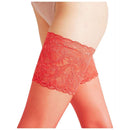 Falke Red Seidenglatt 15 Den Stay Up Transparent Floral Stockings