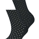 Esprit Black Fine Dot 2 Pack Socks