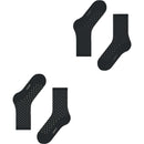 Esprit Black Fine Dot 2 Pack Socks