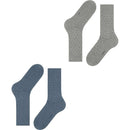 Esprit Blue Fine Dot 2 Pack Socks
