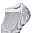 Esprit Grey Allover Stripe 2 Pack Sneaker Socks