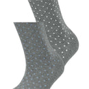 Esprit Grey Fine Dot 2 Pack Socks