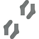 Esprit Grey Fine Dot 2 Pack Socks