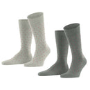 Esprit Grey Fine Dot 2 Pack Socks