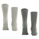 Esprit Grey Fine Dot 2 Pack Socks