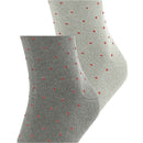 Esprit Grey Fine Dot 2 Pack Socks