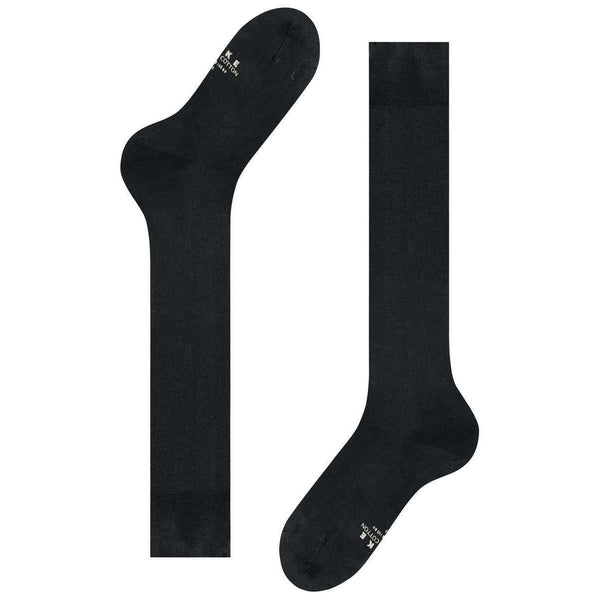 Falke Black Energizing Cotton Knee High Socks