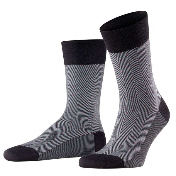 Falke Black Sensitive Herringbone Socks