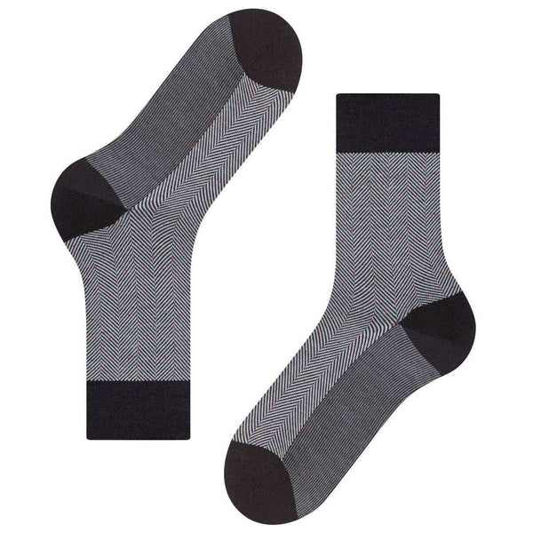 Falke Black Sensitive Herringbone Socks