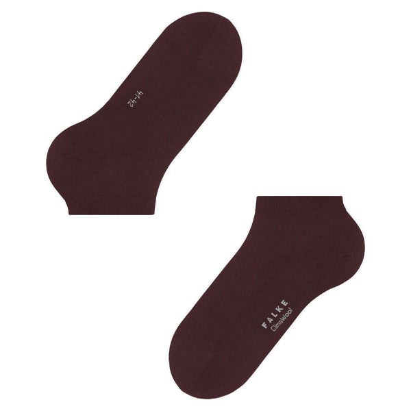Falke Burgundy Climawool Sneaker Socks