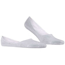 Falke White Step Medium Cut No Show Box Socks