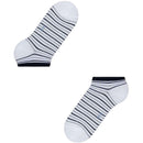 Falke White Stripe Shimmer Sneaker Socks