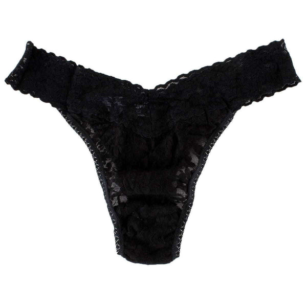 Hanky Panky Black Signature Lace 3 Pack Original Rise Thong