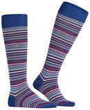 Falke Blue Microblock Knee High Socks