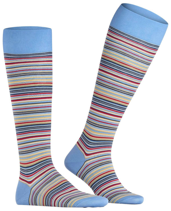 Falke Blue Microblock Knee High Socks