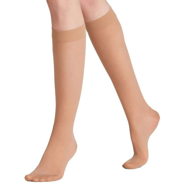 Falke Beige Energize 30 Denier Knee-High Socks