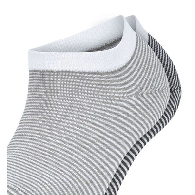 Esprit Grey Allover Stripe 2 Pack Sneaker Socks