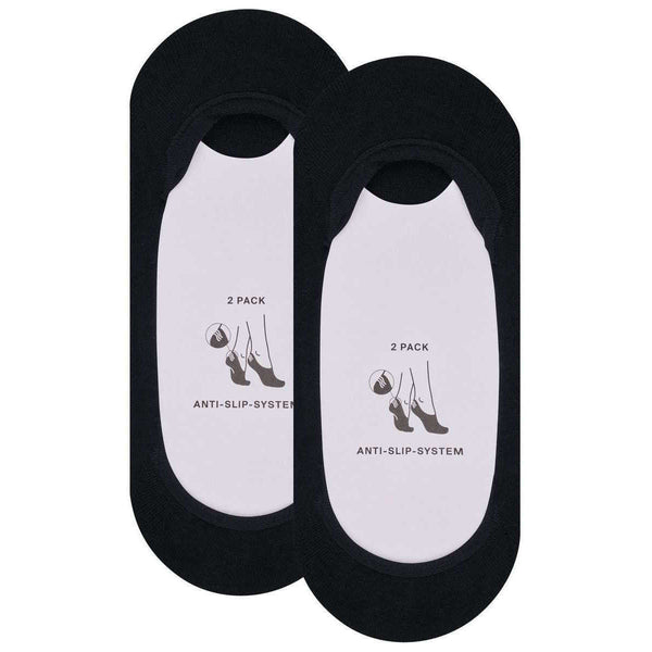 Esprit Black Solid Low 2 Pack No Show Socks