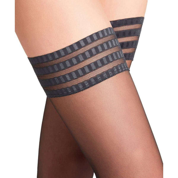 Falke Black Pure Matt 20 Denier Stay Up Stockings