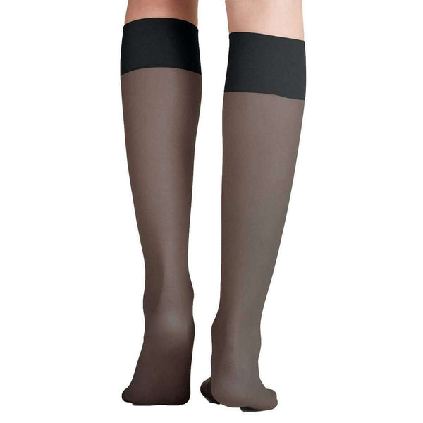 Falke Black Pure Matt 20 Denier Knee High Stockings