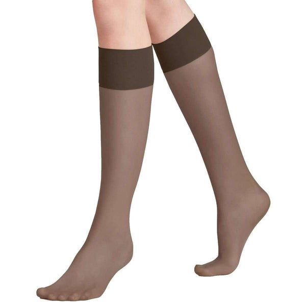 Falke Brown Pure Matt 20 Denier Knee High Stockings