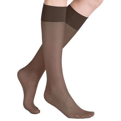 Falke Brown Pure Matt 20 Denier Knee High Stockings