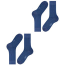 Falke Blue Happy 2 Pack Socks