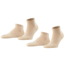 Falke Beige Happy 2 Pack Sneaker Socks