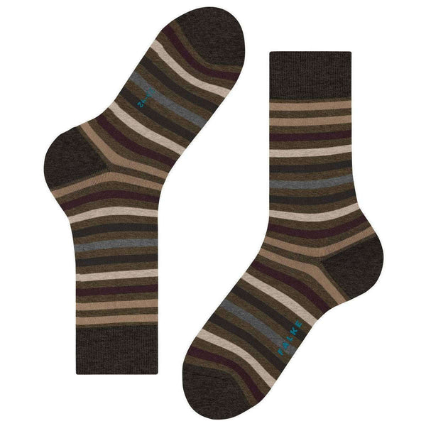 Falke Green Tinted Stripe Socks