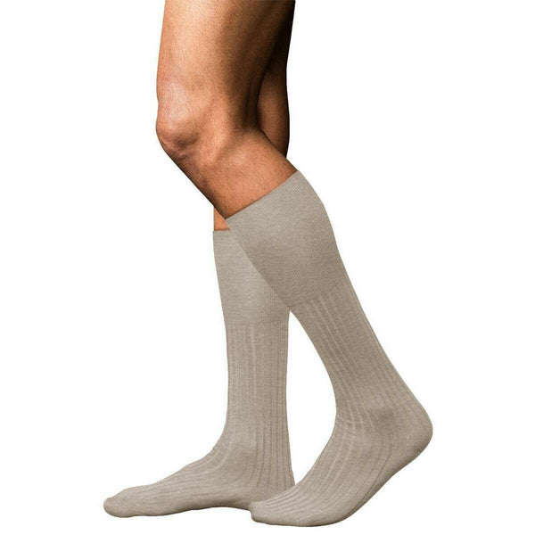 Falke Beige No 13 Finest Piuma Cotton Knee High Socks