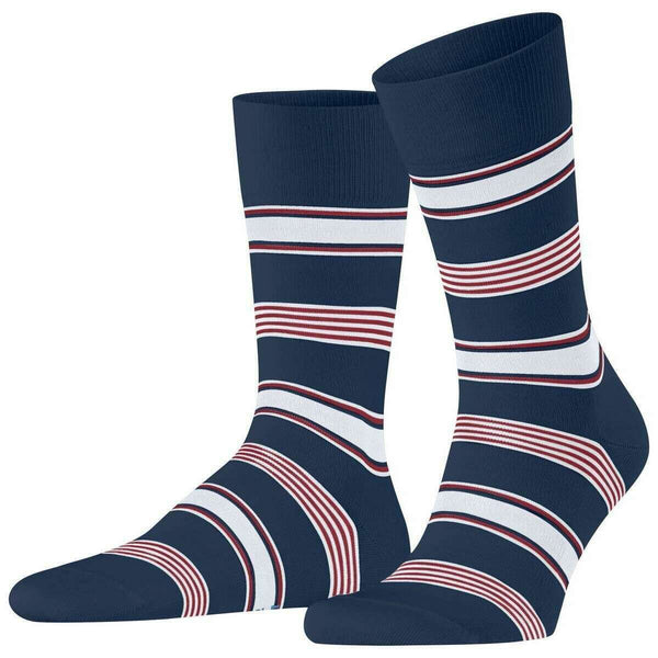 Falke Blue Marina Stripe Socks