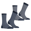 Esprit Navy Fine Line 2 Pack Socks