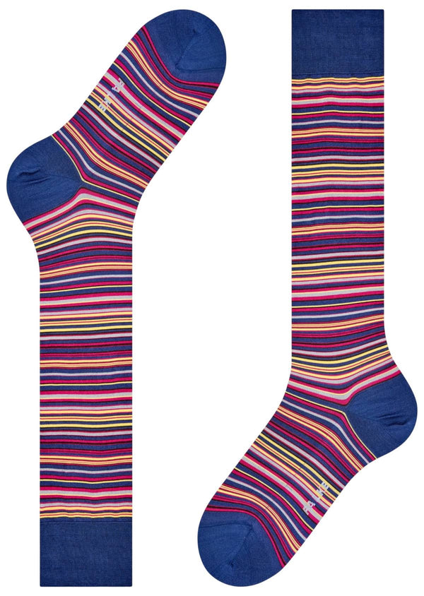Falke Blue Microblock Knee High Socks
