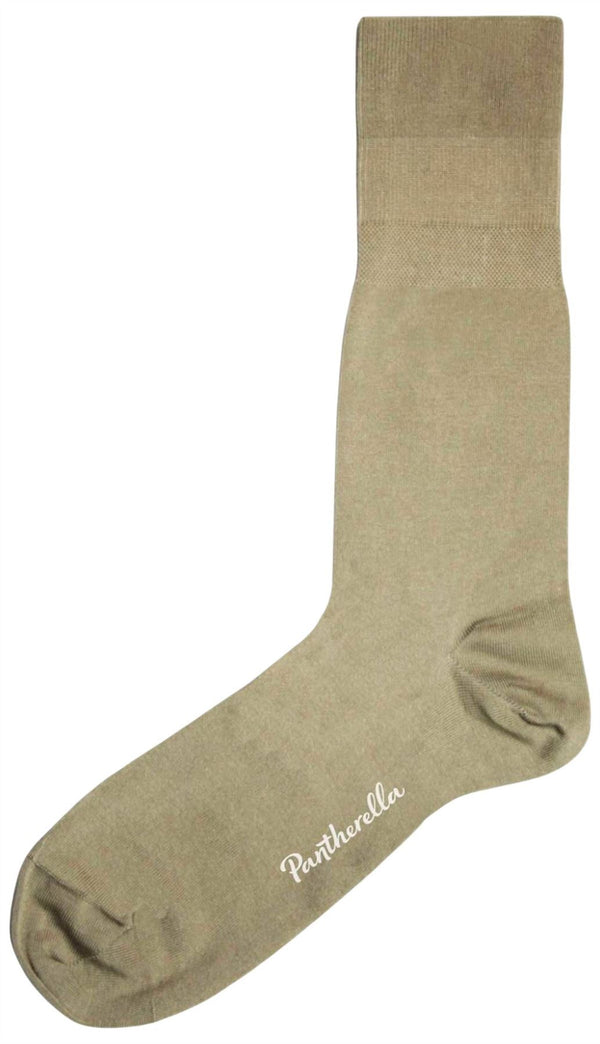 Pantherella Beige Hallaton Perfect Fit Cotton Socks